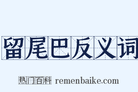 留尾巴反义词是什么意思的图片